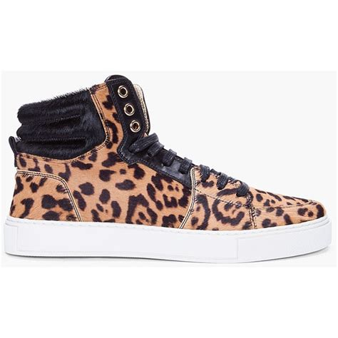 ysl leopard print high top sneakers|Saint Laurent Sneakers for Women .